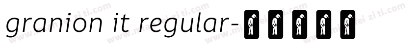 granion it regular字体转换